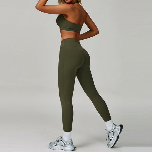 Wholesale Halter Sports Bra + High-waisted | Wonderxfans bulk activewear