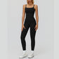 Sports vest with U-shaped+High-waisted slim-fit leggings 2-piece set
