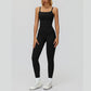Sports vest with U-shaped+High-waisted slim-fit leggings 2-piece set