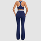Wholesale contrasting vest+cross waistline Pants set | Wonderxfans bulk activewear