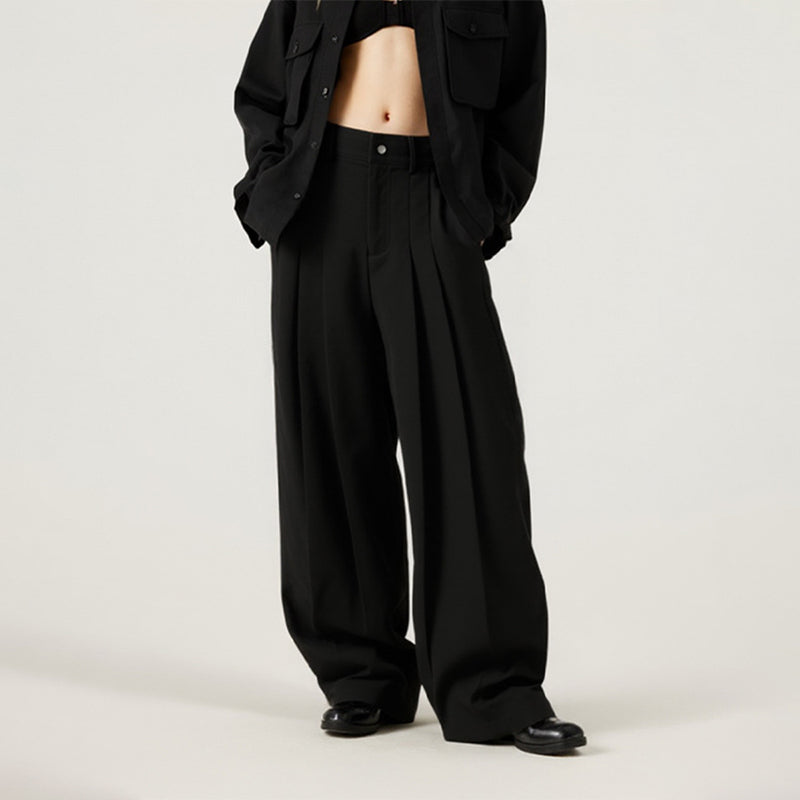 Wide-leg casual pants