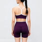 Wholesale Women's Seamless Yoga Set: Sports Bra & Biker Shorts – Butt-Lifting Breathable Pilates Training w/ Chest Pad