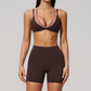 Wholesale Wholesale Triangle Cup Yoga Set – Naked-Feel Seamless Bra+ Fitness Shorts