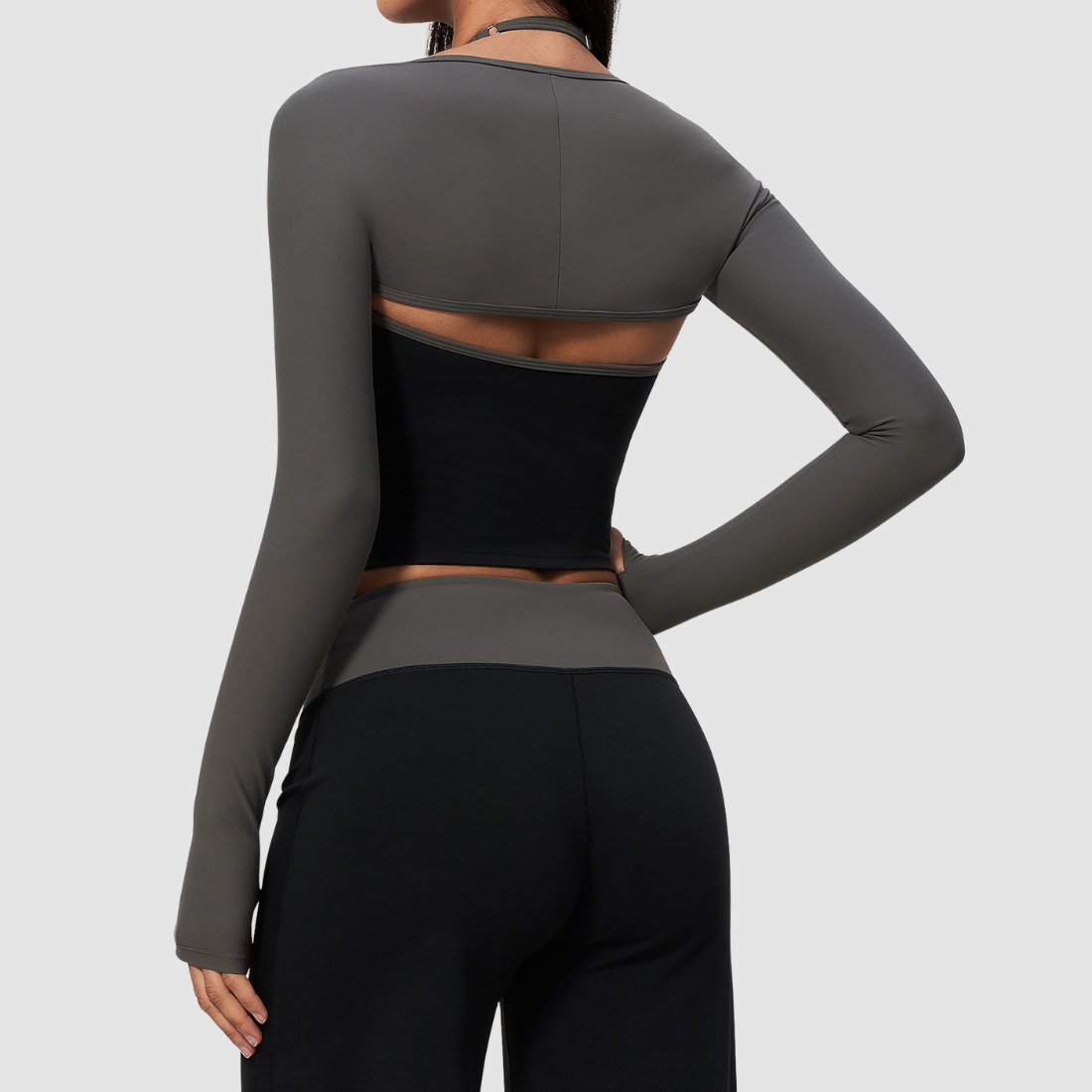 Wholesale Women’s Open-Back Yoga Shrug – Quick-Dry Long Sleeve
