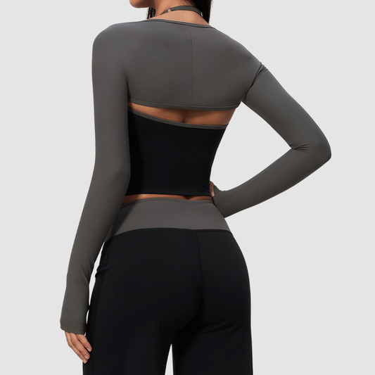 Wholesale Women’s Open-Back Yoga Shrug – Quick-Dry Long Sleeve