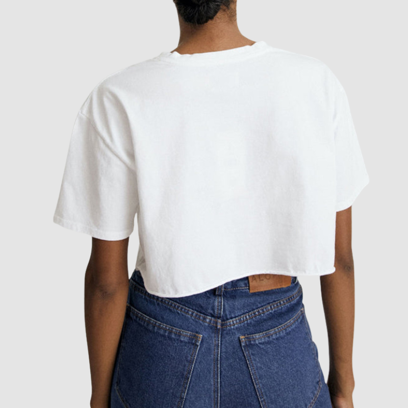 Wholesale Cropped Slim Fit Round Neck T-shirt