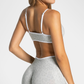 Wholesale Women's Seamless Leopard Print Sports Bra with Chest Pad