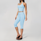 Wholesale Women's Cream-Feel Fleece Sleeveless Vest & High waisted cropped pants Set