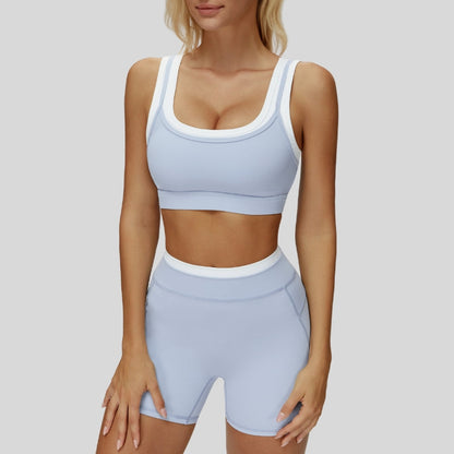 Wholesale Contrast color sports bra + | Wonderxfans bulk activewear