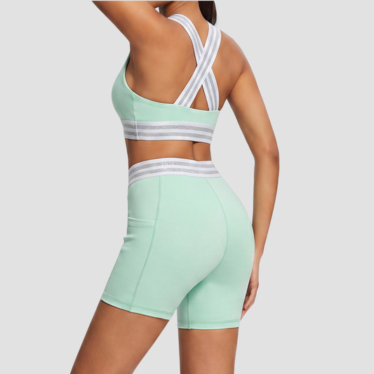 Wholesale Women's & Kids' Matching Yoga Set – Quick-Dry Sports Bra & Shorts Mother-Daughter
