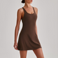 Wholesale Naked-Feel Anti-Exposure Sports Tennis Dress with Built-In Bra – Quick-Dry Active Dress
