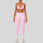 Strap sports bra+high-waisted leggings 2-piece set