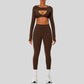 Naked Feel Sports Bra+long sleeve jacket+Legging 3-Piece Set