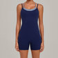 Wholesale Women's Retro Print Faux Two-Piece Yoga Unitard