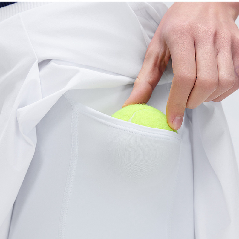 Wholesale Color-Blocked Faux Two-Piece Yoga Tennis A-Line Skirt