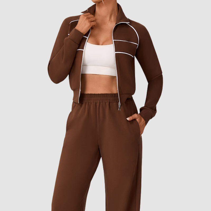 Wholesale color-blocked turtleneck sweatshirts