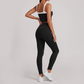 Wholesale Women's Quick-Dry Yoga Set Sleeveless Sports Bra & Capri Pants with Chest Pad