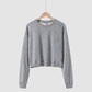 Wholesale solid color cotton short round neck sweatshirt