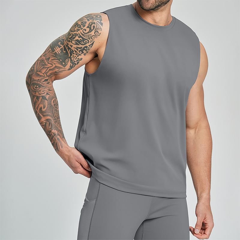 Wholesale Men's Quick-Dry Sleeveless Training Tank Top – Breathable Gym Vest