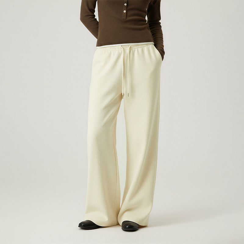 High waist wide-leg trousers