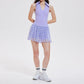 polo-v mesh a-line tennis dress set