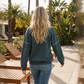 Wholesale Round Neck Seam Detail Sweatshirt – Casual Loose Sportswear Hoodie