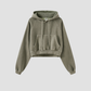 Wholesale Women’s Vintage Washed Raglan Hoodie – Fleece Cropped Pullover