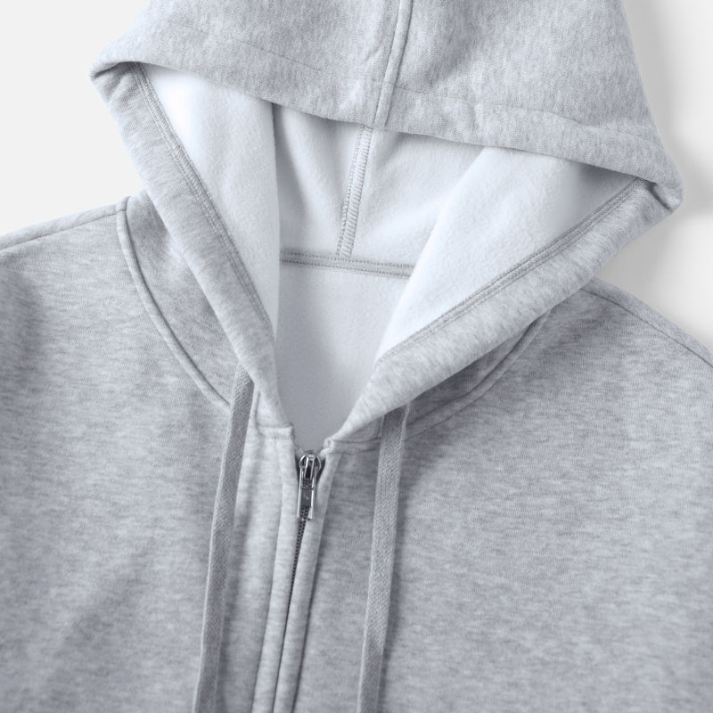 Brushed Fleece Zip Hoodie