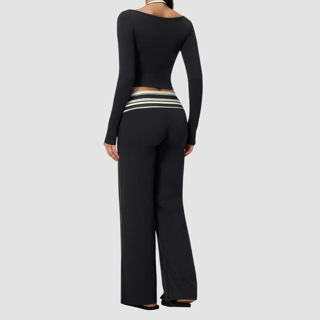 Wholesale Women's Long-Sleeve Wide-Leg Yoga Fitness Set