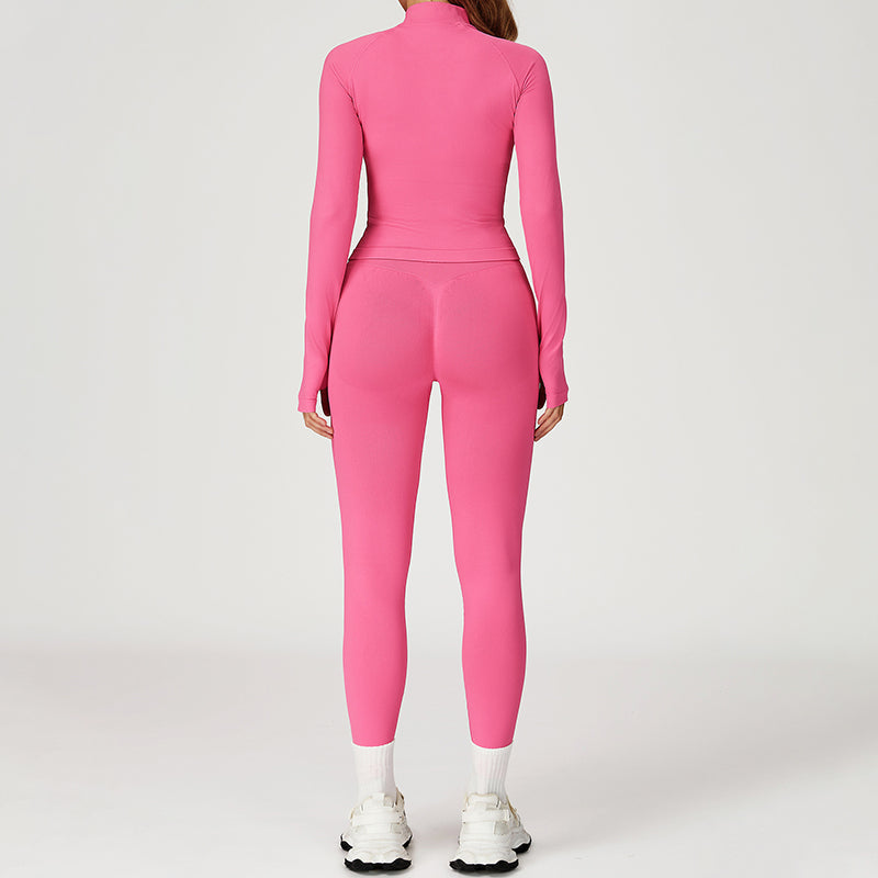 Snug-Fit Jacket + Butt-Lifting Leggings 2-Piece Set