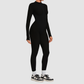 Wholesale Women's Mesh Panel Long Sleeve  Yoga Bodysuit