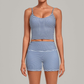 Wholesale Women's Activewear Retro Print Back-V Sleeveless Top & Leggings Yoga Set