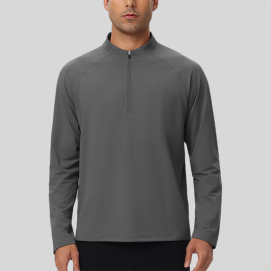 Men's Half-Zip Athletic Long Sleeve Lightweight Thermal Outdoor Top