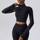Wholesale Solid color zippered long sleeves | Wonderxfans bulk activewear