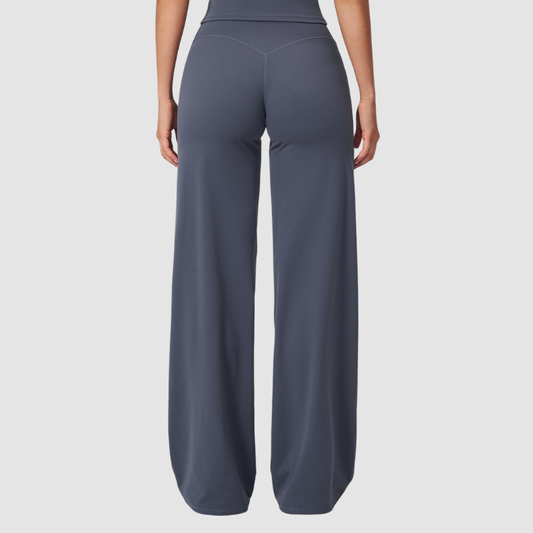 High-waisted wide-leg sweatpants