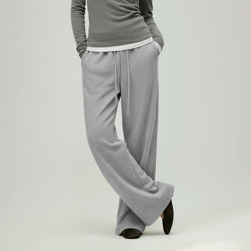 High waist wide-leg trousers