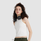 Wholesale Women’s Washed Racerback Tank – Cropped Cotton Blend Streetwear Top