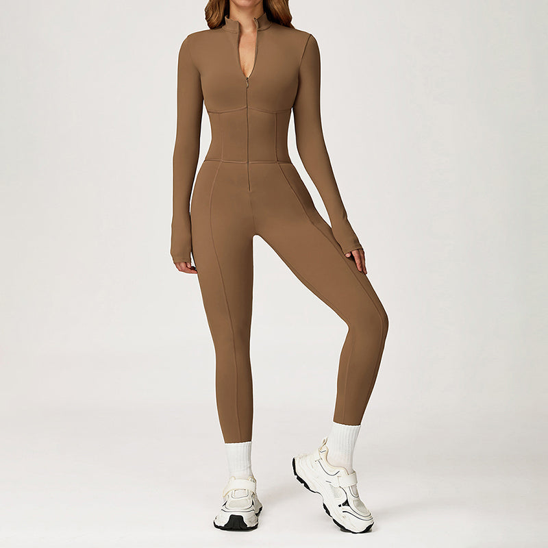 Snug-Fit Long Sleeve Jumpsuit
