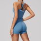 Wholesale Wholesale Naked-Feel Yoga Set – Cross Back Vest+Quick-Dry Fitness Shorts