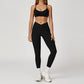 Thin Straps Bra + V-Shaped Waistline Leggings 2-Piece Set