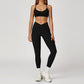 Thin Straps Bra + V-Shaped Waistline Leggings 2-Piece Set