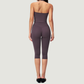 Wholesale Women's Seam-Detail Tank Top + Mid-Length Shorts Set – Butt-Lifting Yoga Gym Activewear