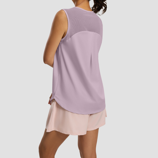 Wholesale Women's Loose Mesh Back Quick-Dry Yoga Tank Top