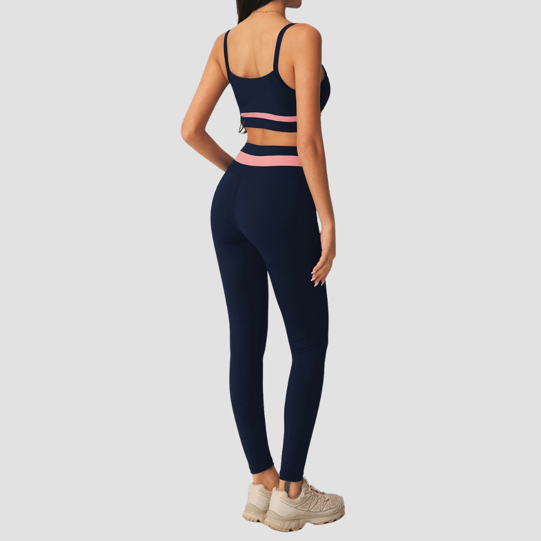 Wholesale Women's Padded Cami Bra +Hip-lift Cropped Pants Yoga Set