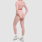 Wholesale Women's Activewear Cropped Long-Sleeve Top & High-Waist Leggings Yoga Set