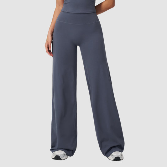 High-waisted wide-leg sweatpants