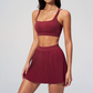 Wholesale Women's Cloud-Feel Cross-Back Sports Bra & Tennis Skirt Set – Moisture-Wicking 2-Piece Athletic Set