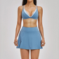 Naked and beautiful back bra + anti glare two-piece skirt 2-piece set