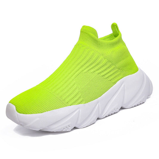 Women's slip-on breathable casual fly weave sneakers