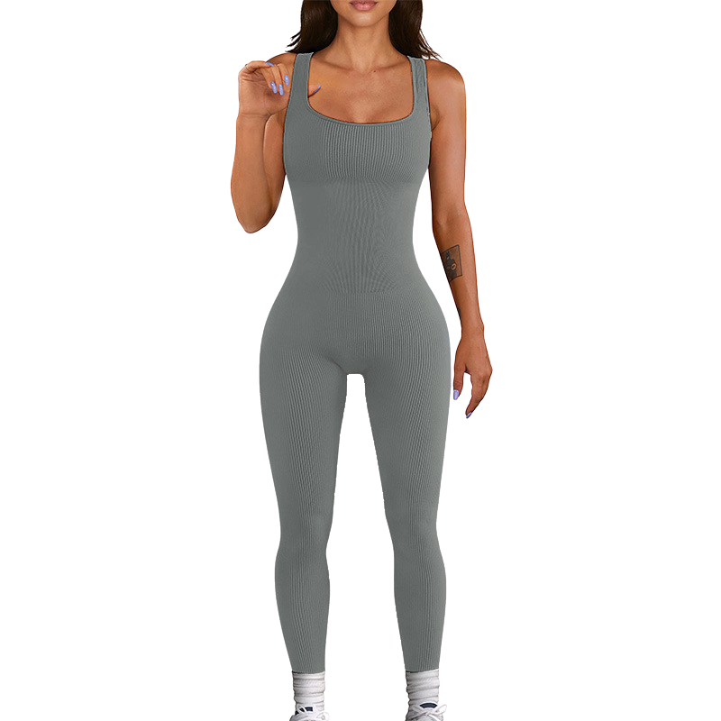 Women's single-layer long pants yoga jumpsuit